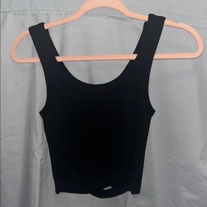 Black Sleeveless Crop Top
